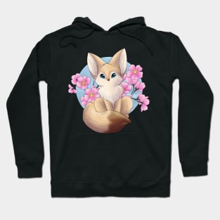 Chibi Fennec Fox Cherry Blossoms Hoodie